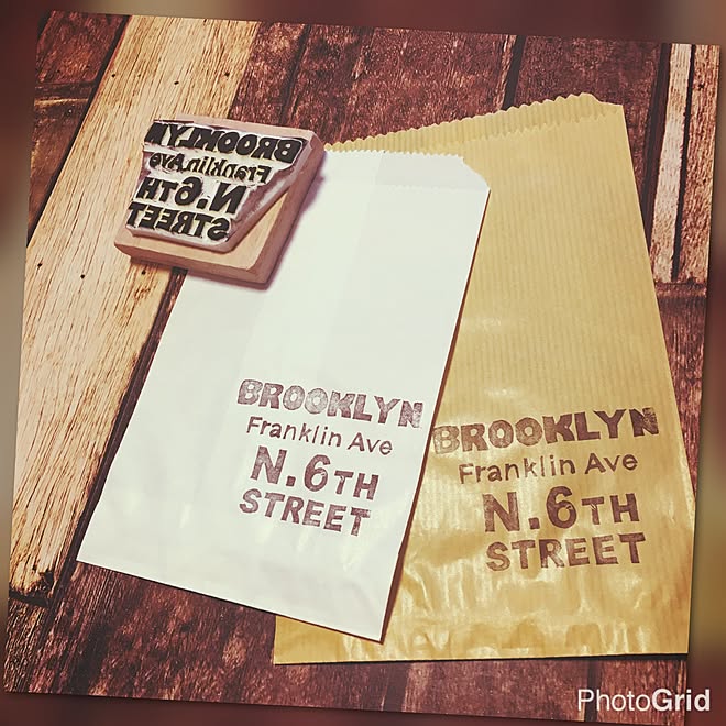 机/ブルックリン/消しはん/消しゴムはんこ/紙袋...などのインテリア実例 - 2016-12-08 12:09:01