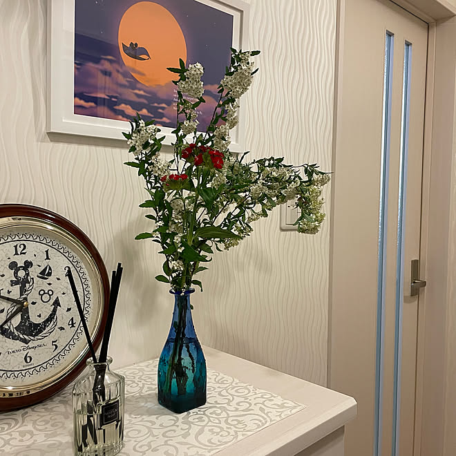 小手毬 アラジンポスター 玄関インテリア 玄関に花を 見て下さってありがとう などのインテリア実例 22 04 28 22 08 Roomclip ルームクリップ