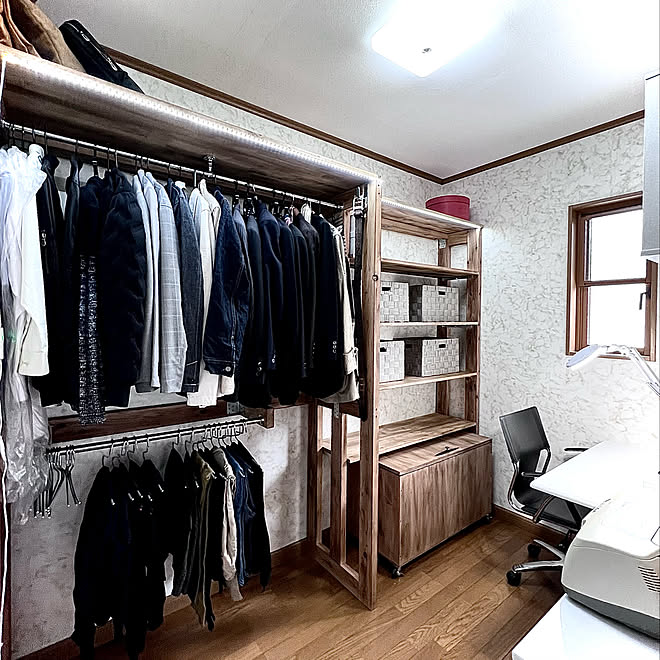 カインズホームのカゴ 壁紙diy 部屋リメイク 収納diy 収納カートdiy などのインテリア実例 21 12 31 13 54 09 Roomclip ルームクリップ