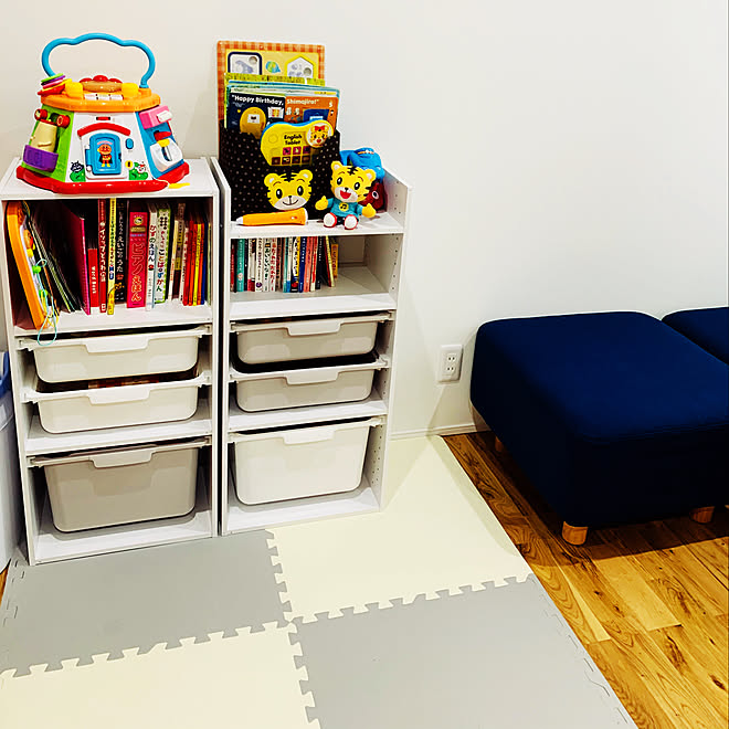 カラーボックス収納 おもちや収納 しまじろう こどもと暮らす こどものいる暮らし などのインテリア実例 09 07 15 35 58 Roomclip ルームクリップ