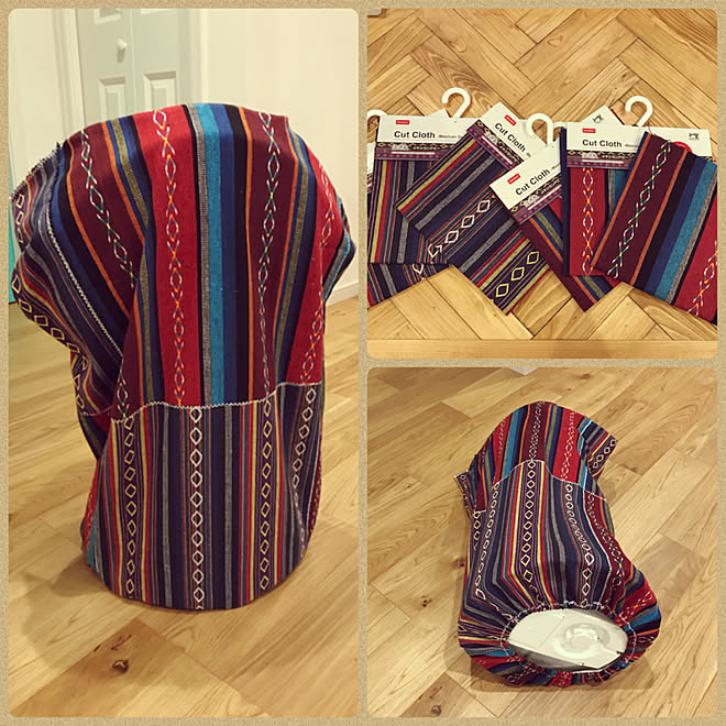 扇風機カバー 100均 ダイソー ハンドメイド 手作り などのインテリア実例 11 08 12 55 31 Roomclip ルームクリップ