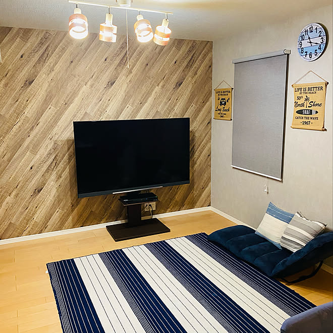 ラグ/テレビスタンド/すっきり暮らす/落ち着いた西海岸/カリフォルニア 風...などのインテリア実例 20220910 2327