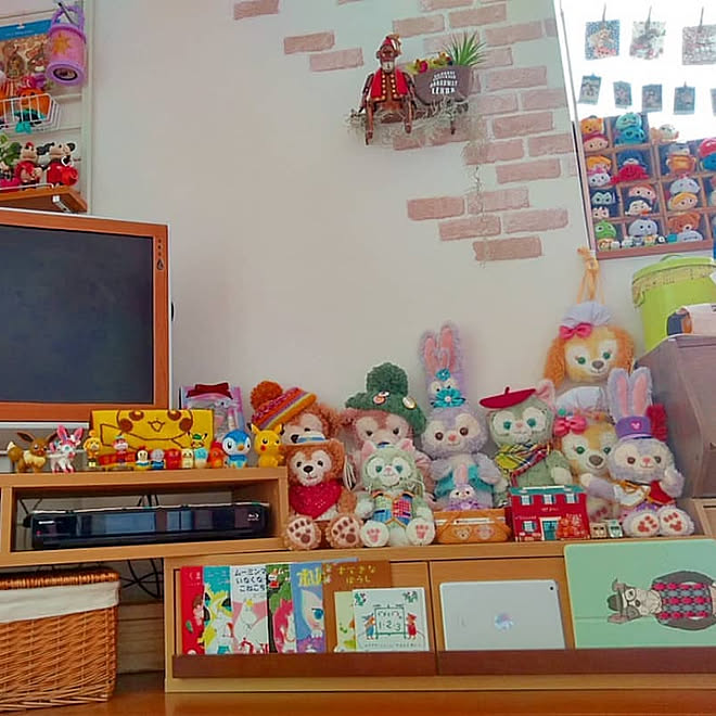 リビング ディズニー ぬいぐるみ 人形 ダッフィー などのインテリア実例 19 04 22 21 28 39 Roomclip ルームクリップ