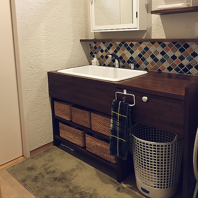 バス/トイレ/フレディレック ランドリーバスケット/ウッドワンの建具/TOTO水栓/TOTO病院用流し...などのインテリア実例 - 2018-06-13 13:40:50