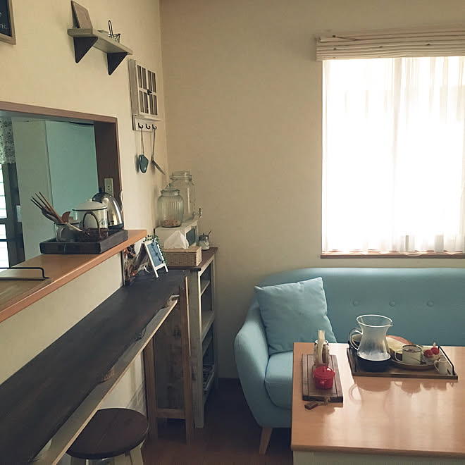 部屋全体/おうちカフェ/同じような写真ばかりで、ごめんなさい…/DIY/収納...などのインテリア実例 - 2018-10-06 10:33:21