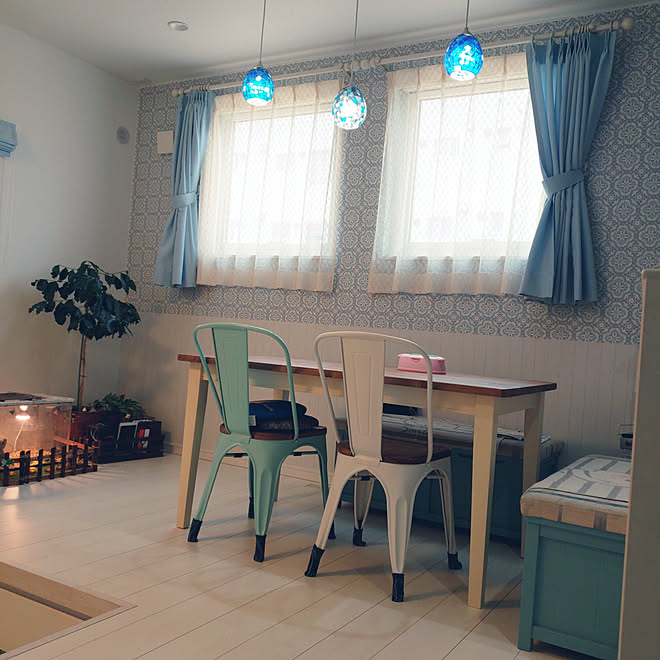 部屋全体/ダイニング/狭いお家/セマカワ/アクセントクロス&hellip;などのインテリア実例 20180728 141441