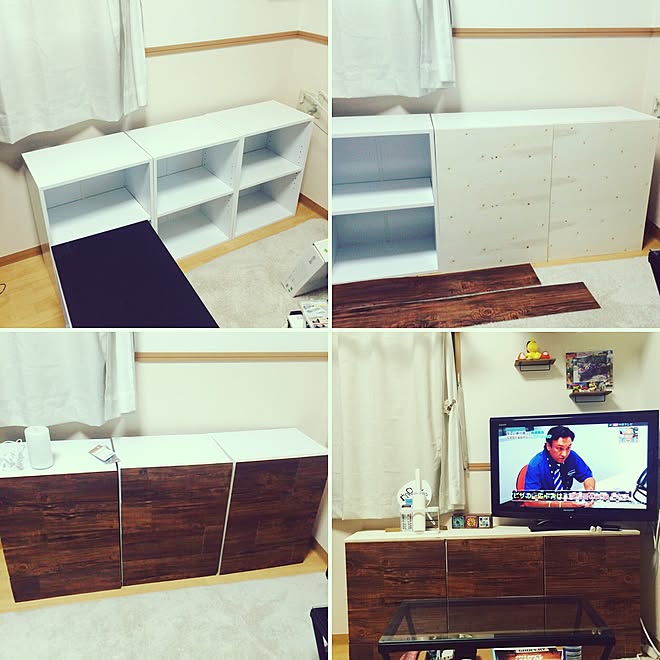 棚 カラーボックス Tv台 カインズホーム Diyのインテリア実例 16 03 08 16 40 27 Roomclip ルームクリップ