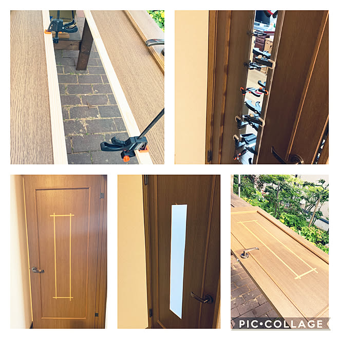 ドアdiy 採光ドア 明かり窓 廊下を明るく Diy などのインテリア実例 05 22 21 11 45 Roomclip ルームクリップ