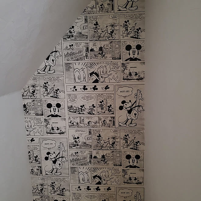 壁 天井 個性派 壁紙クロス アクセントクロス ディズニークロス などのインテリア実例 21 01 30 21 46 18 Roomclip ルームクリップ