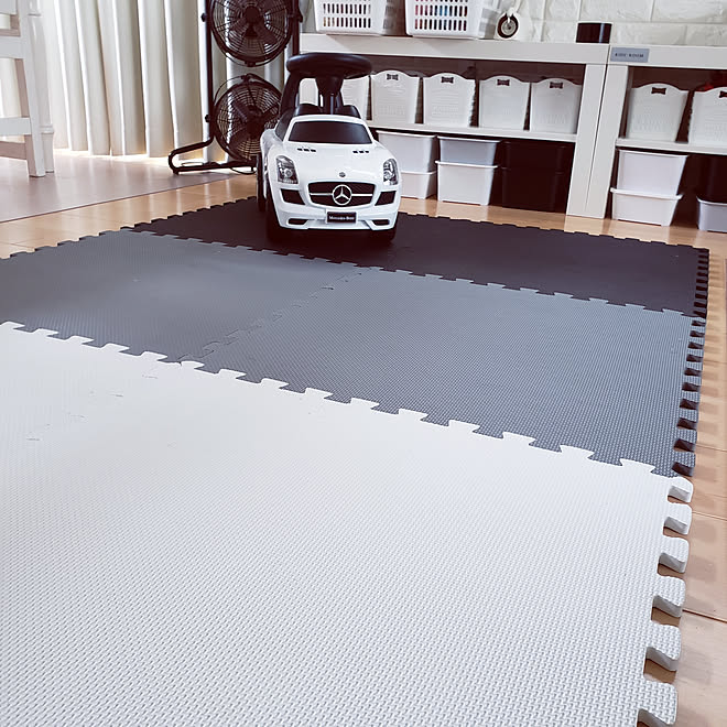 Ikeaカタログ19 ジョイントマット 布テープ貼りました 家事を楽に 生活の知恵 などのインテリア実例 19 02 09 00 11 12 Roomclip ルームクリップ