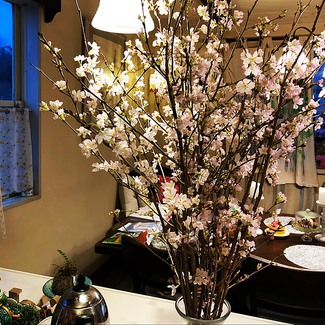コストコ桜の枝 キッチンのインテリア実例 21 03 16 12 19 Roomclip ルームクリップ