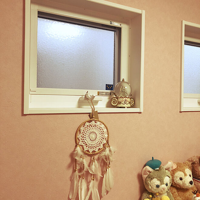 ピンクの壁紙 子供部屋女の子 娘 壁 天井 ドリームキャッチャーのインテリア実例 21 11 05 16 45 36 Roomclip ルームクリップ