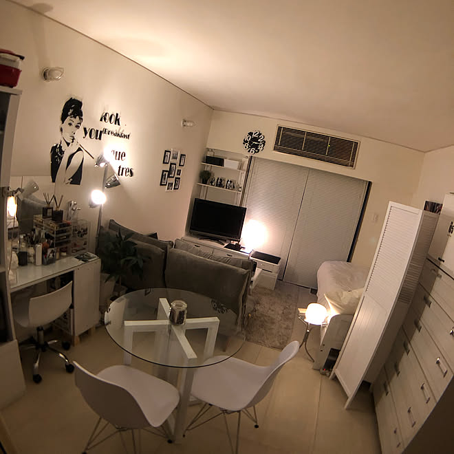 部屋全体/賃貸でも諦めない/ワンルーム/手作り/8畳ワンルーム&hellip;などのインテリア実例 20190308 181800