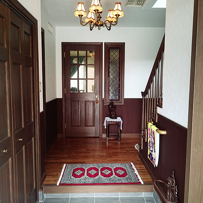 玄関 入り口 英国好き アンティーク イギリスアンティーク マリア様 などのインテリア実例 17 08 23 10 35 24 Roomclip ルームクリップ