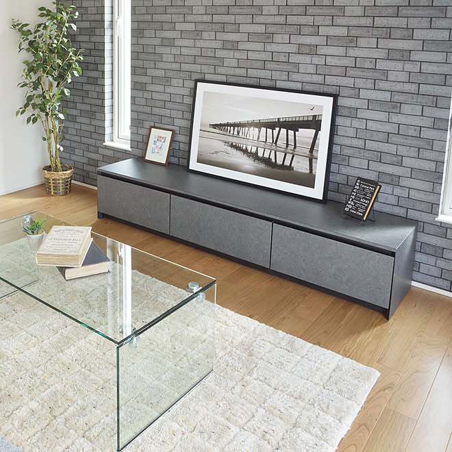 テレビ テレビ台 モダン テレビボード かっこいい などのインテリア実例 22 11 01 30 19 Roomclip ルームクリップ