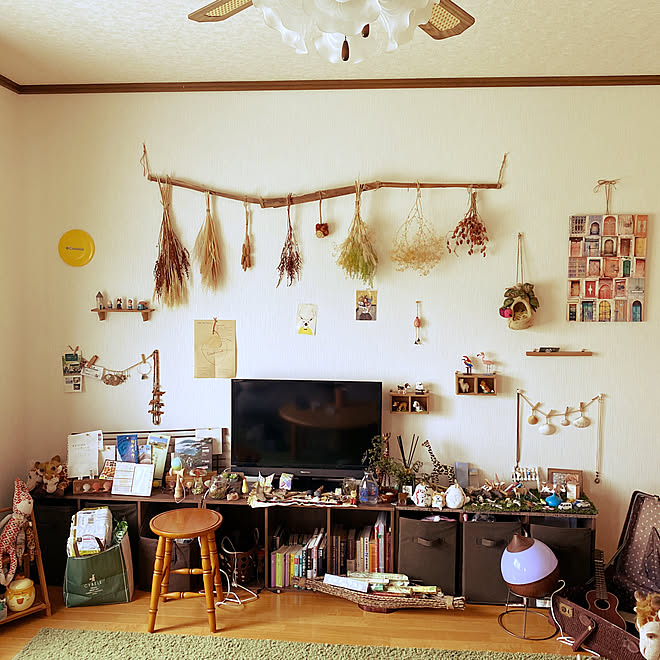 レトロ 一人暮らし 緑のある暮らし ハンドメイド 観葉植物 などのインテリア実例 08 16 17 01 Roomclip ルームクリップ