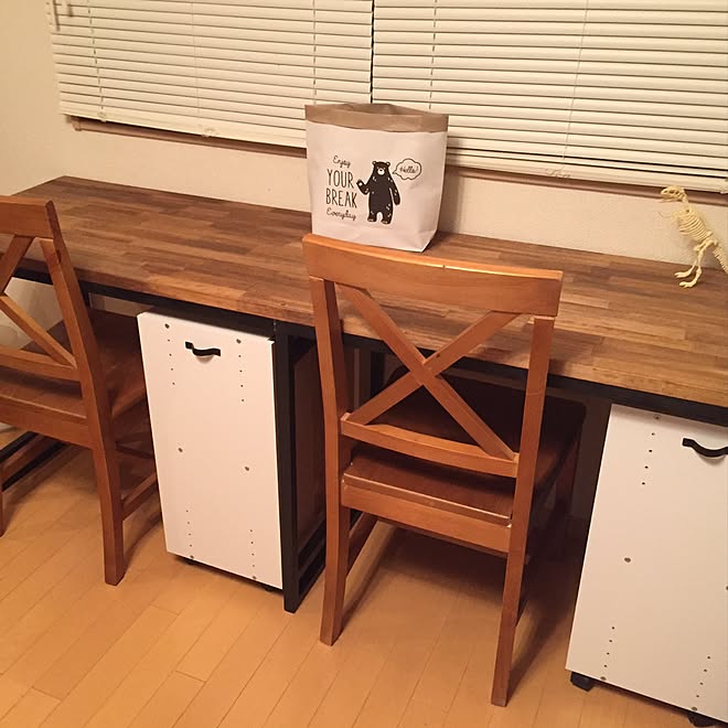 リビング リビング学習 学習机 学習机diy アイアンフレーム などのインテリア実例 17 04 04 19 22 41 Roomclip ルームクリップ