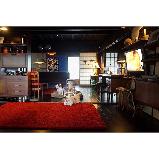 部屋全体 アラジンストーブ 北欧 築100年以上の平屋 古民家 などのインテリア実例 18 11 18 21 14 40 Roomclip ルームクリップ