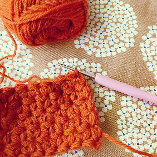 見てくれてありがとうございます リフ編み 模様編み 花の形 かぎ針編みのインテリア実例 12 02 10 23 58 Roomclip ルームクリップ
