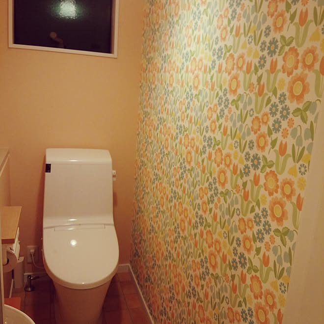 バス トイレ アクセントクロス オレンジのインテリア実例 15 12 03 17 51 31 Roomclip ルームクリップ