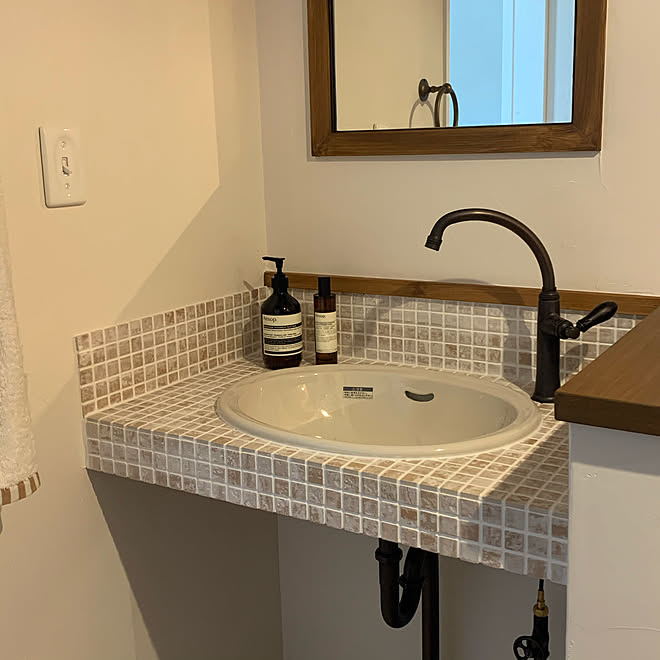 洗面台 ナチュラル 雑貨 カフェ風 北欧 などのインテリア実例 02 16 21 28 49 Roomclip ルームクリップ