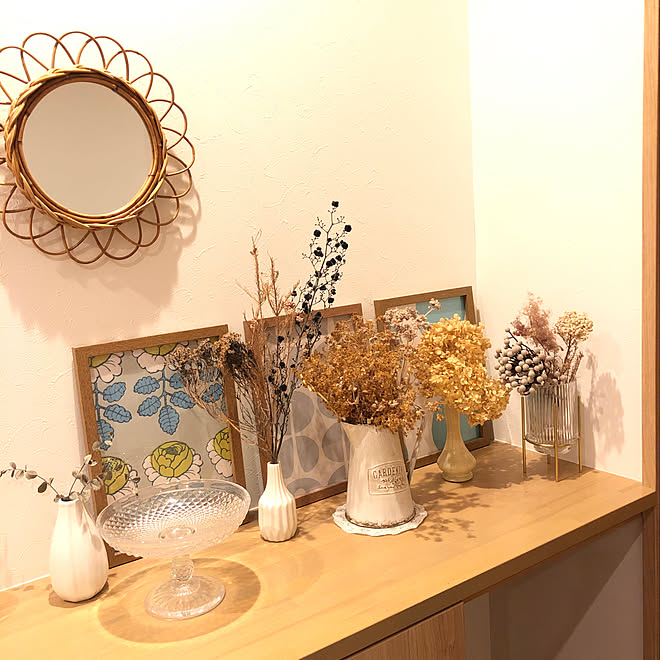 北欧 玄関 ドライフラワー マイホーム 玄関ディスプレイ などのインテリア実例 21 10 10 21 48 57 Roomclip ルームクリップ