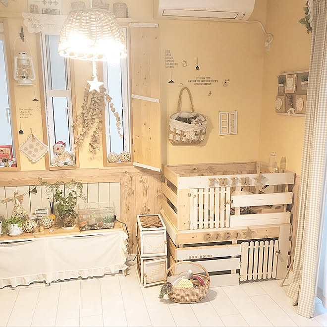 Diy ナチュラルインテリア Diy大好き いぬのいる暮らし 犬小屋diy などのインテリア実例 02 24 07 47 17 Roomclip ルームクリップ
