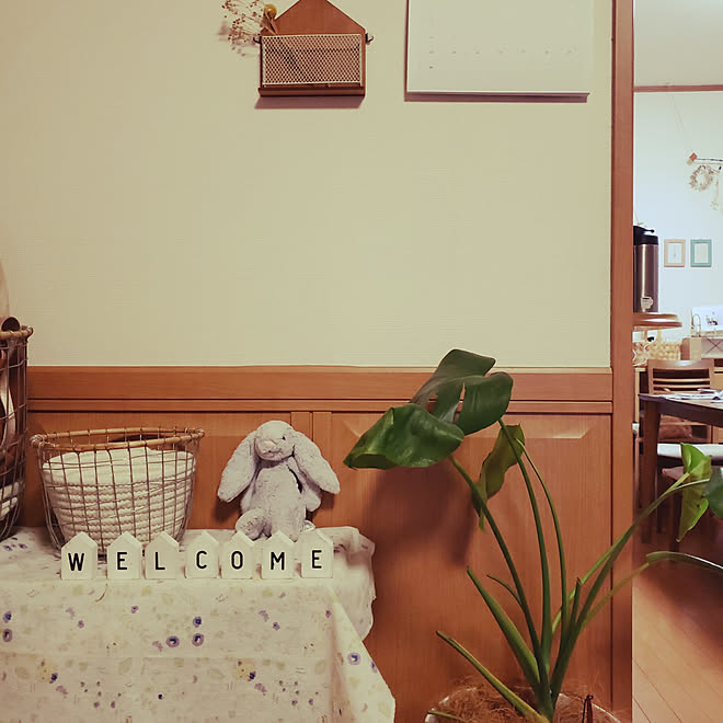 部屋全体/グリーンのある暮らし/おうちモチーフ/壁掛け/なちゅきち...などのインテリア実例 - 2019-09-20 22:25:02