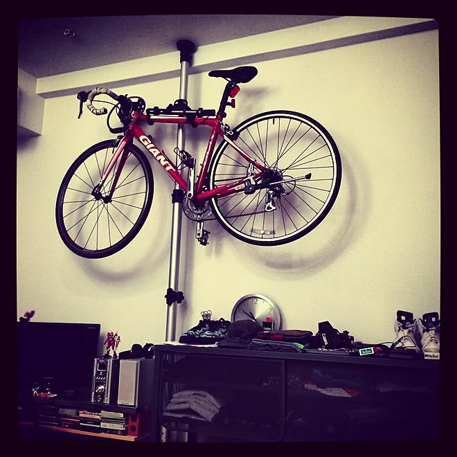 自転車 壁