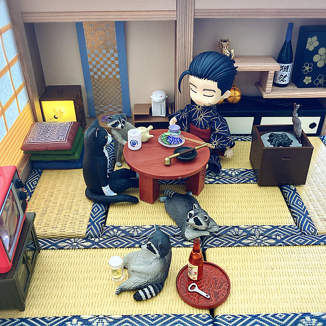 ねんどろいど 手作りドールハウス Seria木箱 ドールハウス ちゃぶ台 などのインテリア実例 22 03 10 14 36 34 Roomclip ルームクリップ