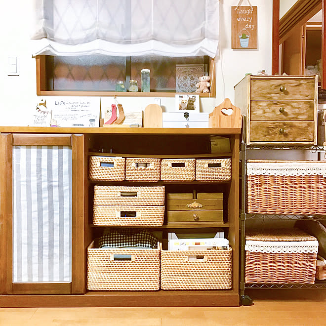 ラタン製/かご収納/バスケット/モニターお付き合いありがとうございます/ニトリ2019収納モニター...などのインテリア実例 - 2019-11-30 20:50:50