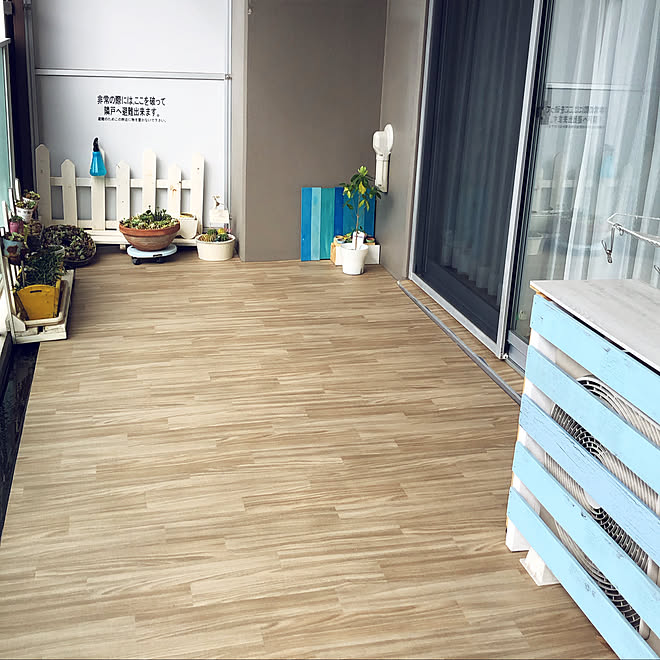 ベランダガーデン バルコニスト 屋外用 防水シート ネット通販 などのインテリア実例 08 31 17 37 05 Roomclip ルームクリップ