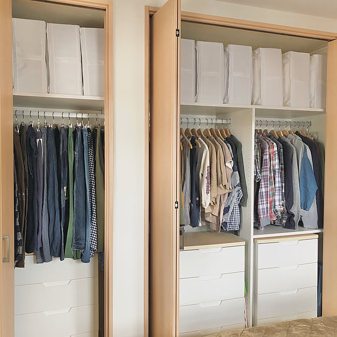 ハンガー Ikeaのハンガー クローゼット収納 クロゼット クローゼット などのインテリア実例 19 10 15 10 41 00 Roomclip ルームクリップ