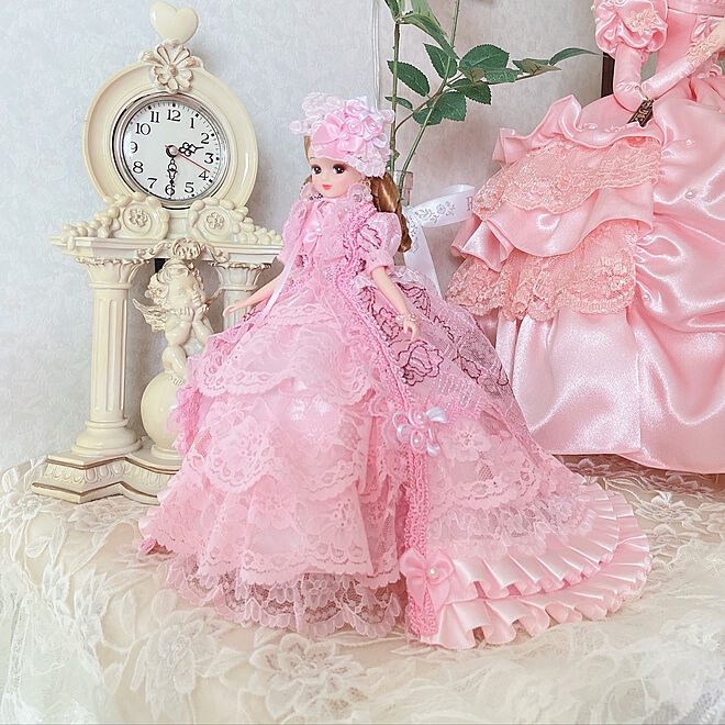 ロマンティック 癒しの空間 ピンク フランス人形 大人可愛いインテリア などのインテリア実例 08 03 14 55 51 Roomclip ルームクリップ