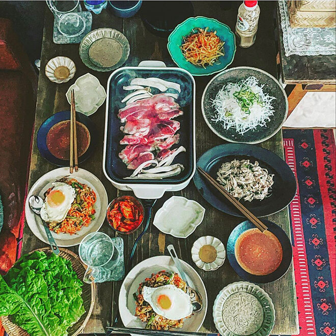 身内バンザイ ビビンバ サムギョプサル おもてなしランチ 韓国料理パーティー などのインテリア実例 21 09 09 17 33 01 Roomclip ルームクリップ