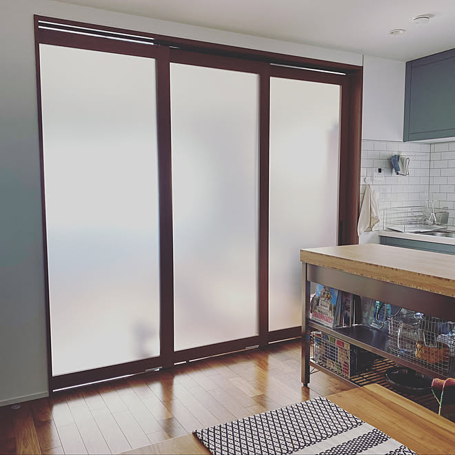 上吊り引戸 上吊り引き戸 上吊り方式引込み戸 3枚連動引戸 3枚引き戸 などのインテリア実例 22 01 27 11 16 06 Roomclip ルームクリップ