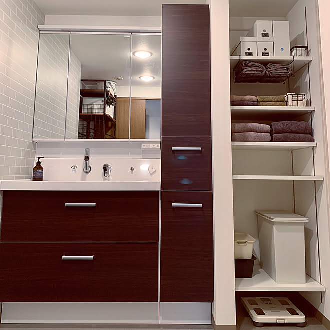 Lixil ピアラ 無印良品 Lixil 洗面台 洗面所 収納 などのインテリア実例 07 30 13 49 29 Roomclip ルームクリップ