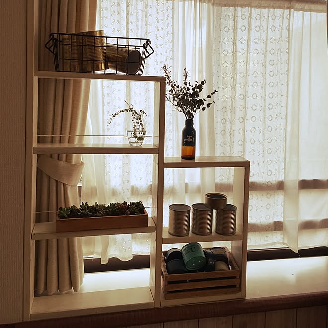 リビング/窓枠棚DIY/DIY/succulent plants/リメ瓶&hellip;などのインテリア実例 20151225 085244