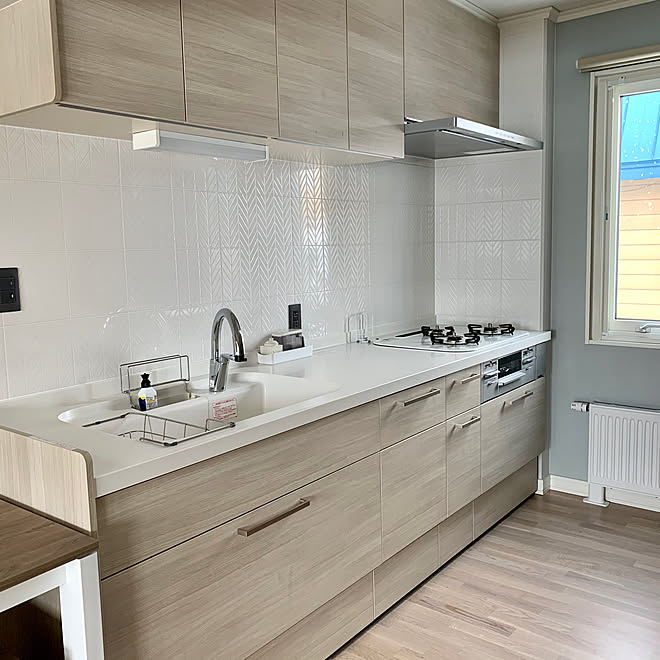 グリーンの壁紙 Lixil 北欧 楽天roomに載せてます キッチンのインテリア実例 01 12 19 56 48 Roomclip ルームクリップ