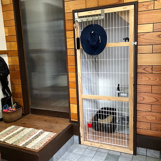 玄関 入り口 ハラパラグ 階段下収納の扉 階段下収納 猫の部屋 などのインテリア実例 18 10 06 12 50 52 Roomclip ルームクリップ