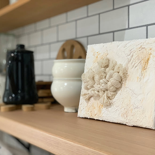 サブウェイタイル風壁紙 キッチン背面 重曹アート 建売 建売住宅 などのインテリア実例 22 03 15 51 09 Roomclip ルームクリップ