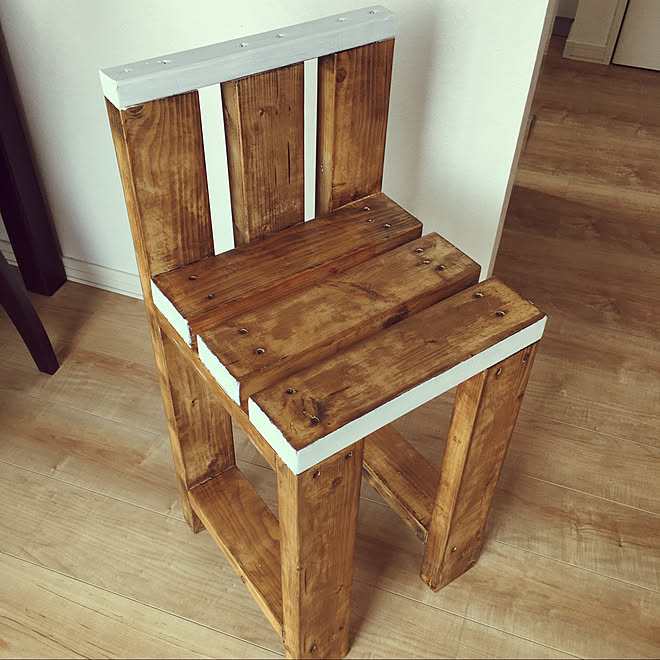 廃材 Diy イス 1 4材 2 4材 などのインテリア実例 04 12 21 54 47 Roomclip ルームクリップ