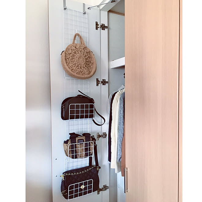 ドア裏スペース活用 Ikea ドアフック かばん収納 バッグハンガー などのインテリア実例 21 02 04 10 11 47 Roomclip ルームクリップ
