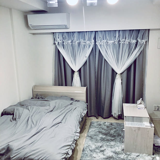 初投稿 1k 1人暮らし グレーインテリア グレー ホワイト 一人暮らし などのインテリア実例 19 10 28 00 10 04 Roomclip ルームクリップ