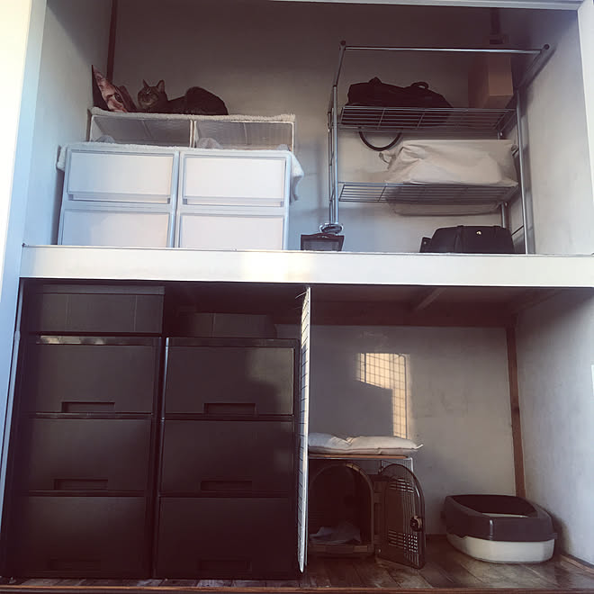 ミニマリストになりたい 押入れ収納 モノトーン 猫と暮らす ゴシック などのインテリア実例 02 11 16 43 08 Roomclip ルームクリップ