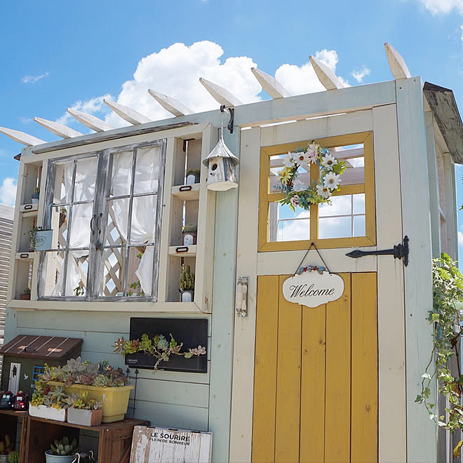 小屋 パーゴラ 手作り小屋 Diy フォローありがとうございます などのインテリア実例 19 08 06 09 07 48 Roomclip ルームクリップ