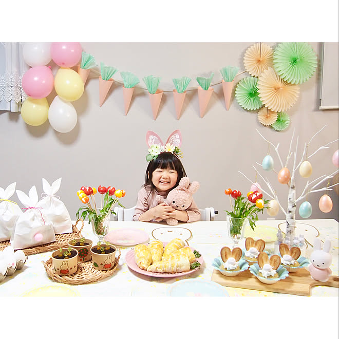 Miffy ミッフィー ハンドメイド ホームパーティー イースターパーティー などのインテリア実例 21 04 06 23 02 17 Roomclip ルームクリップ