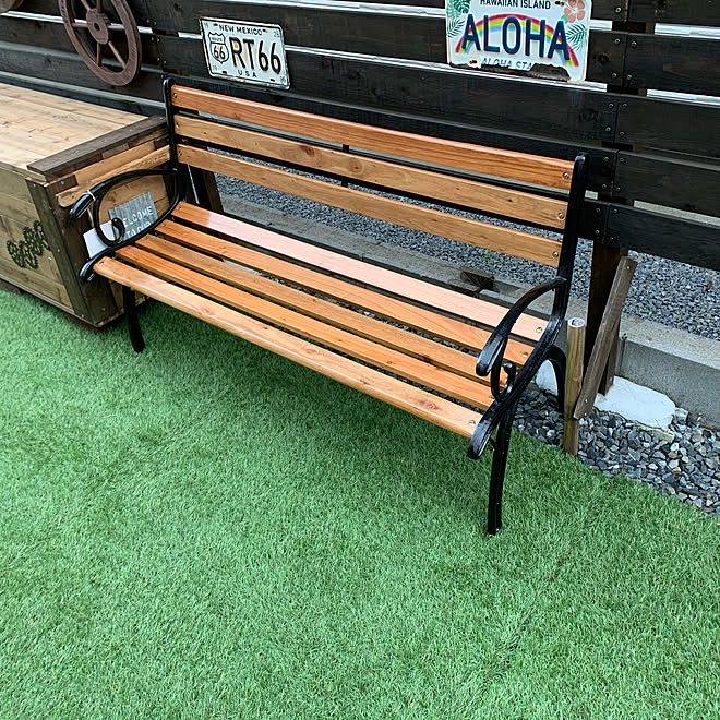 ガーデンベンチ とりあえずdiy 男前に憧れる 茨城県民 ワンコのいる生活 などのインテリア実例 02 08 17 14 40 Roomclip ルームクリップ