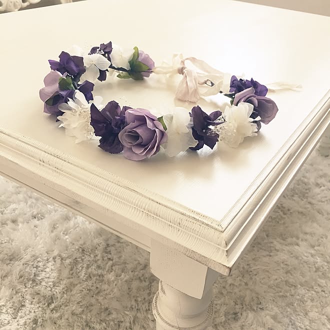 机 花冠 花かんむり Ig Millefleur M 誕生日パーティ などのインテリア実例 16 04 10 18 19 08 Roomclip ルームクリップ