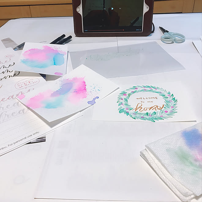 楽しいな♡/アートのある暮らし/レタリング/プチDIY/アート...などのインテリア実例 - 2019-12-04 12:39:19